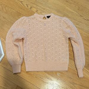 J. Crew Light Pink Cable Knit Sweater